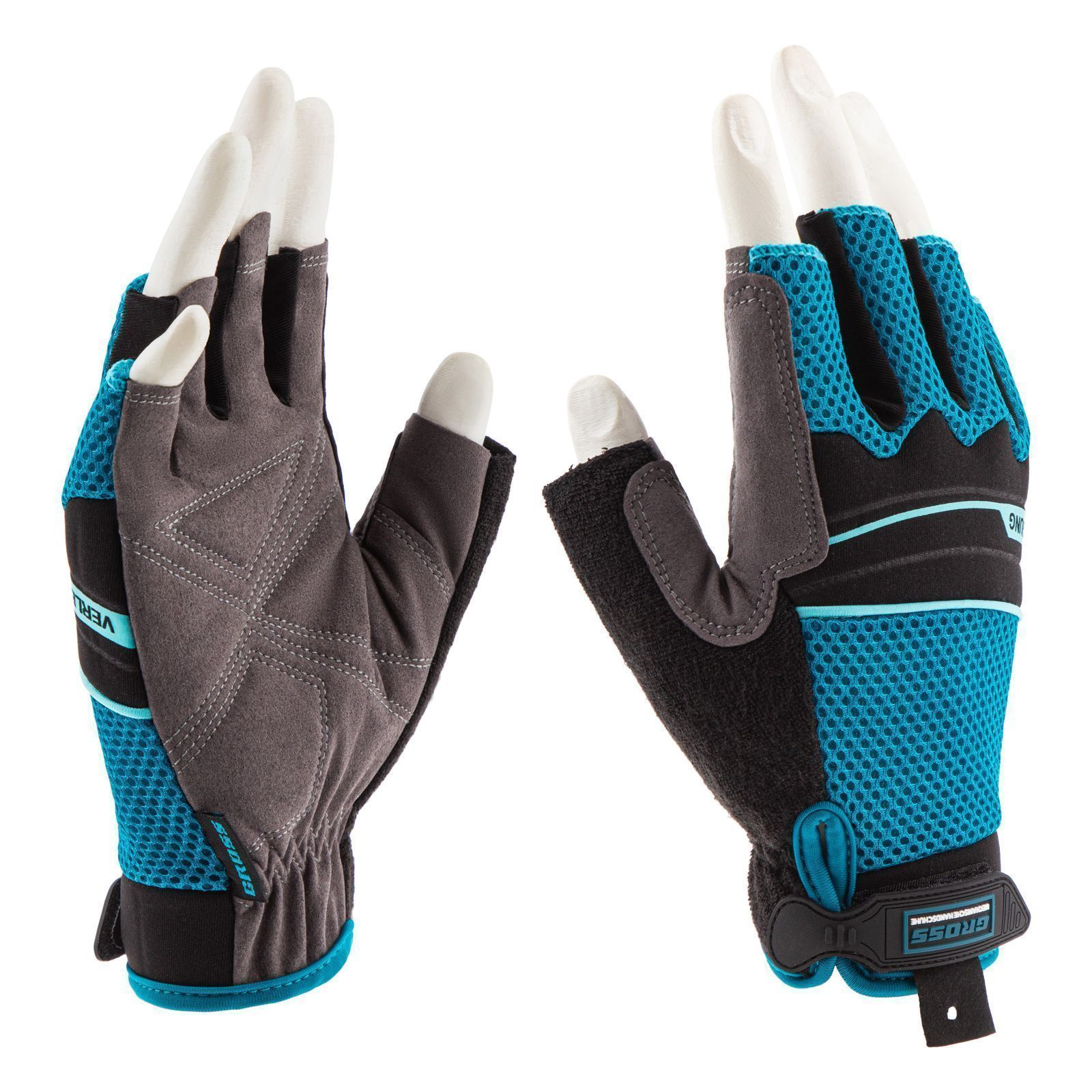Перчатки комбинированные облегченные, открытые пальцы AKTIV, XL  ...Gross 90317