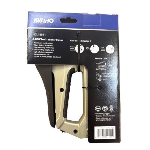 Степлер 6-14мм (тип 140/ G/ 11/ T50) 2 в 1, усилие 17 lbs, алюминиевый KW-triO 18541