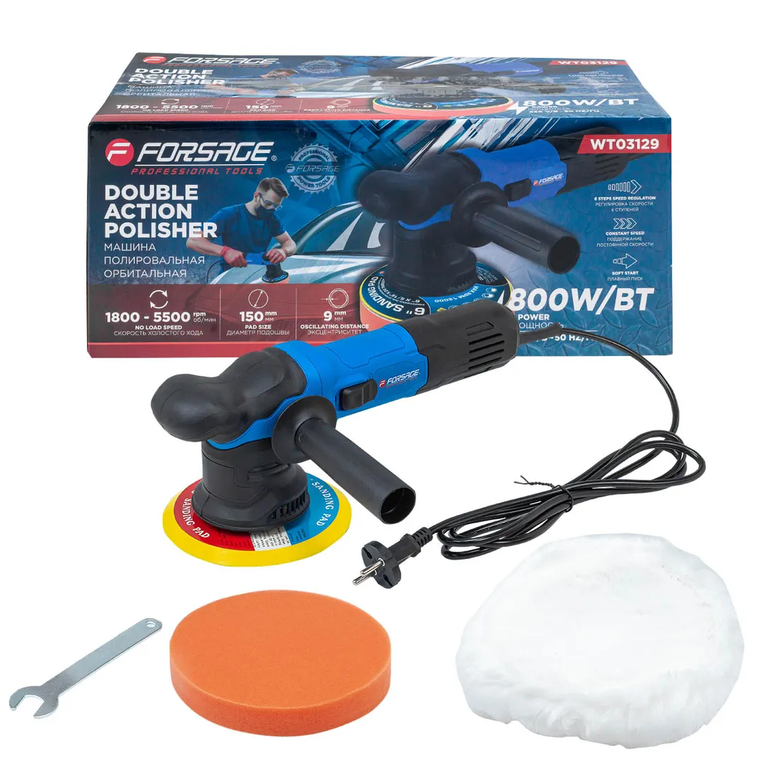 Машина полировальная орбитальная электрическая  Forsage F-WT03129