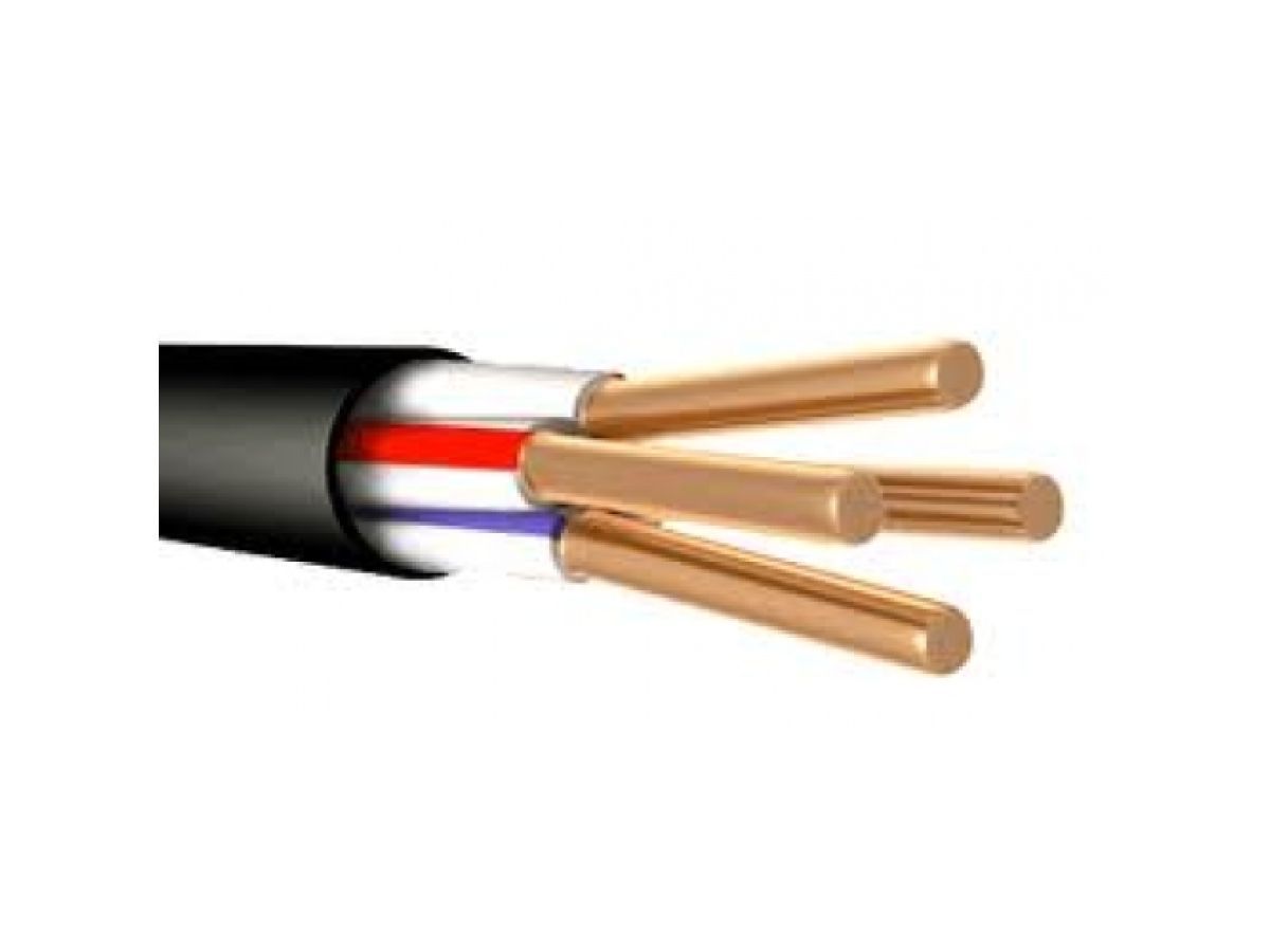 Кабель ВВГнг(A)-LS 4х1,5 (бухта 100м) Ч (черный) БелРосКабель 4814918034783