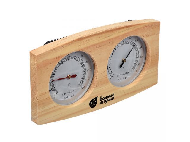 Термометр с гигрометром Банная станция 24.5х13.5х3 см для бани и сауны  ...БАННЫЕ ШТУЧКИ 18024