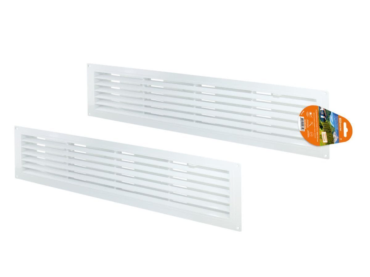 Решетка радиаторная, с регулировкой живого сечения, белая, 460х123 TDM SQ1807-0036