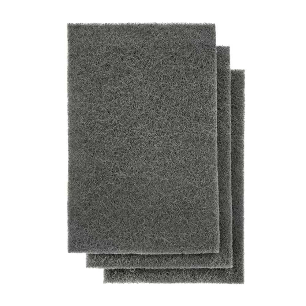 Нетканый абразив P1500 (тип зерна - оксид алюминия/карбид кремния) серого цвета толщина 9~10 мм (Размер 152х229 мм) Гамматест ММ1500