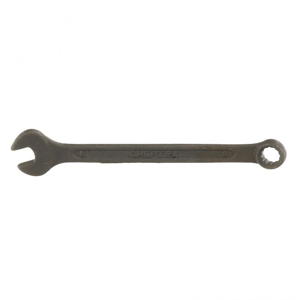 Ключ комбинированый, 6 mm, CrV, фосфатированный, ГОСТ 16983  Сибртех 14901