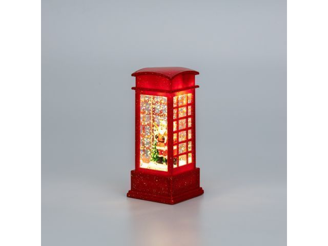 Светильник декоративный "Телефонная будка" с эфф. снегопада и подсветкой,теплый белый (питание от 3хLR44 (в комплекте)) NEON-NIGHT 501-185