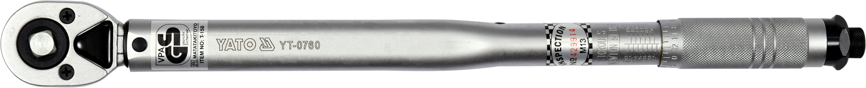 Ключ динамометрический 1/2" 445-465mm (42-210Nm)  YATO YT-0760