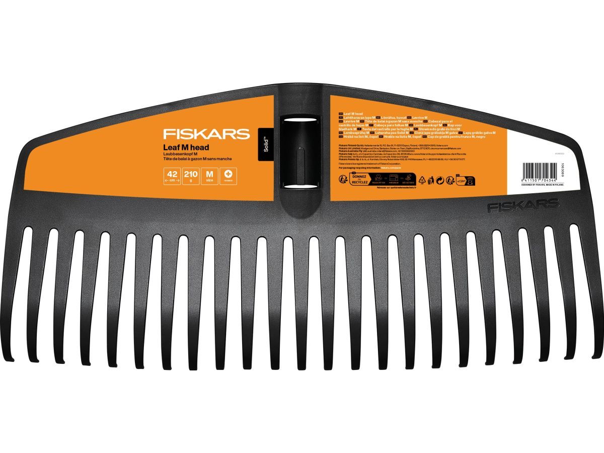 Грабли для листьев M без черенка Solid FISKARS 1063089