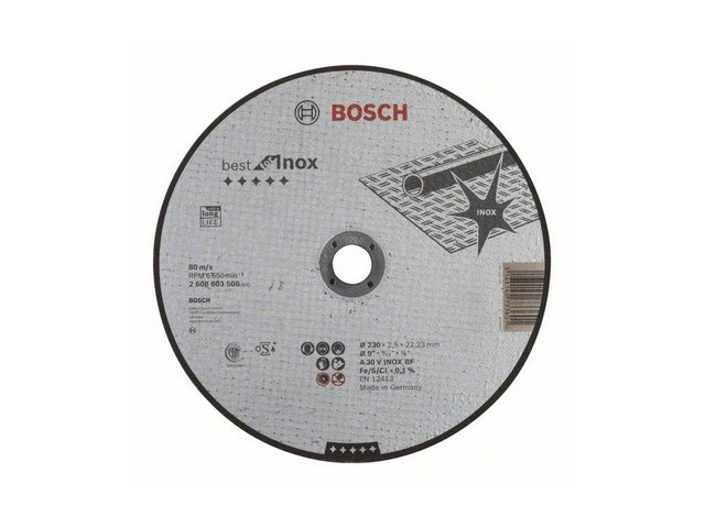 Круг отрезной 230x2.5x22.2 mm для нержавеющей стали Best  BOSCH 2608603508