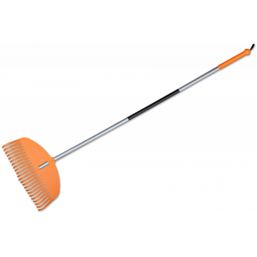 Грабли веерные пластмассовые TQ 23 зубца 49/163см с алюминиевым черенком  BRADAS TQ-G23TS