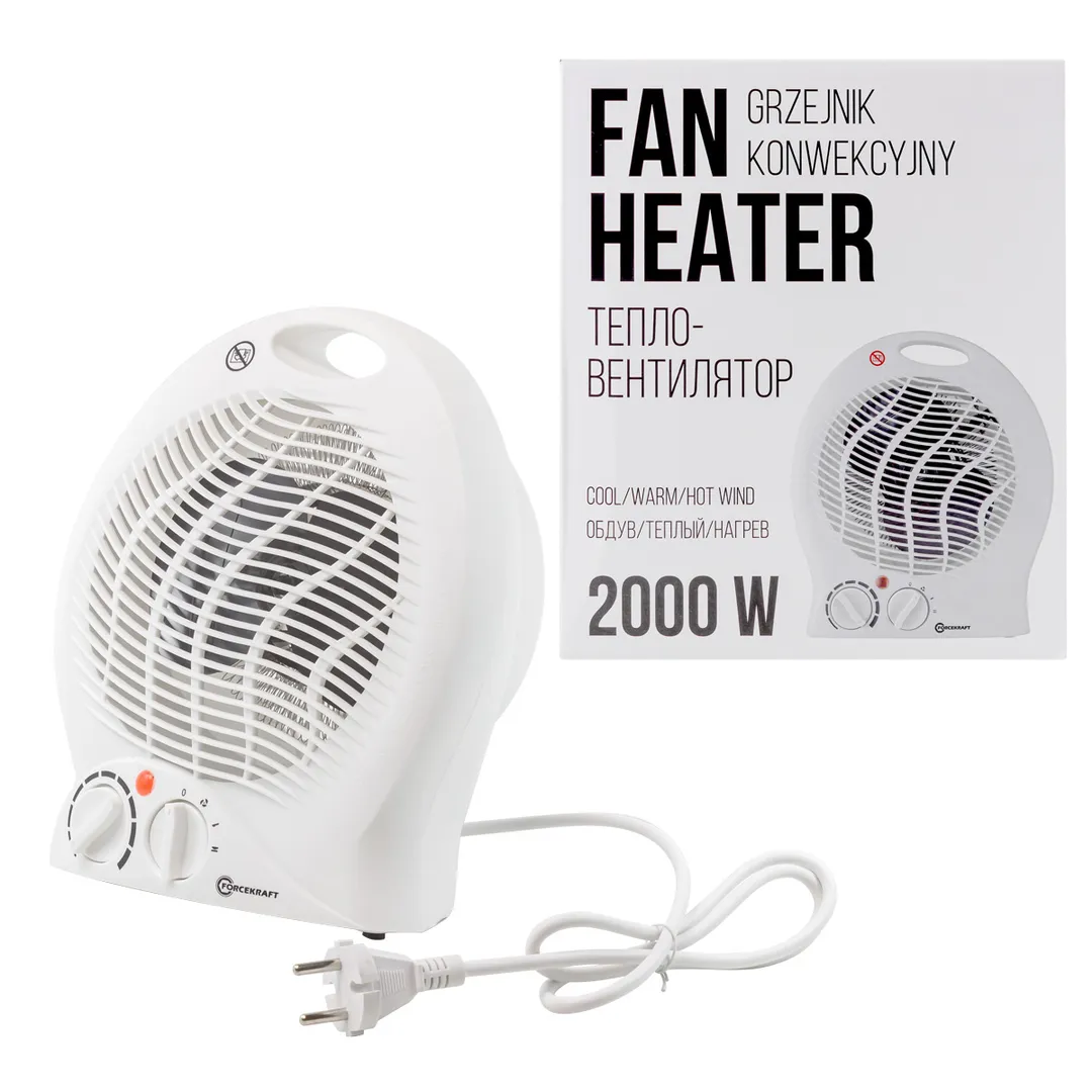 Тепловентилятор (220-240V, 1000/2000W, 3 режима)  FORCEKRAFT FK-FH04