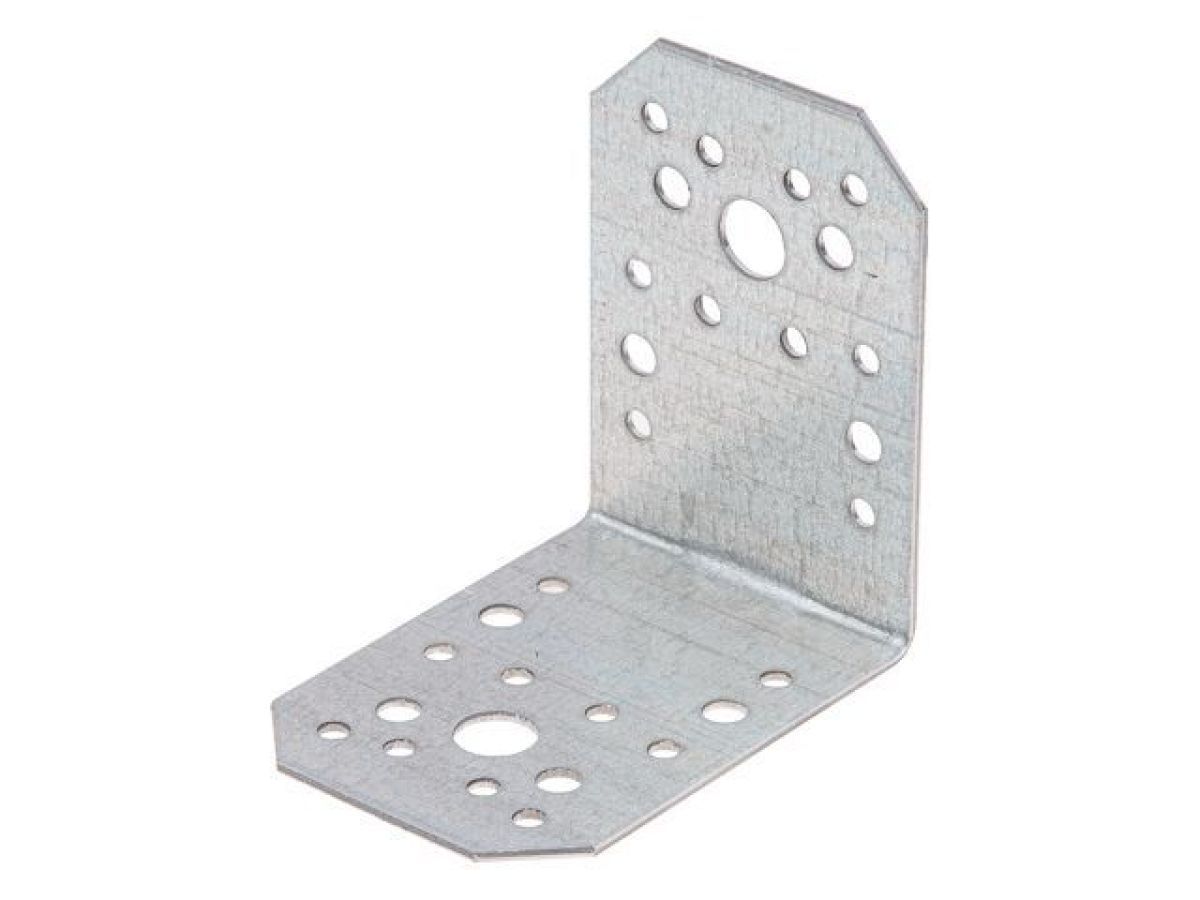 Уголок крепежный 65х90х90 mm С 2.0 mm белый цинк STARFIX SMP-105417-1