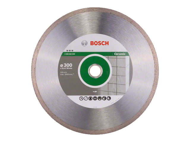 Алмазный круг 300х25.4/30 mm по керамике сплошной BEST FOR CERAMIC BOSCH 2608602639