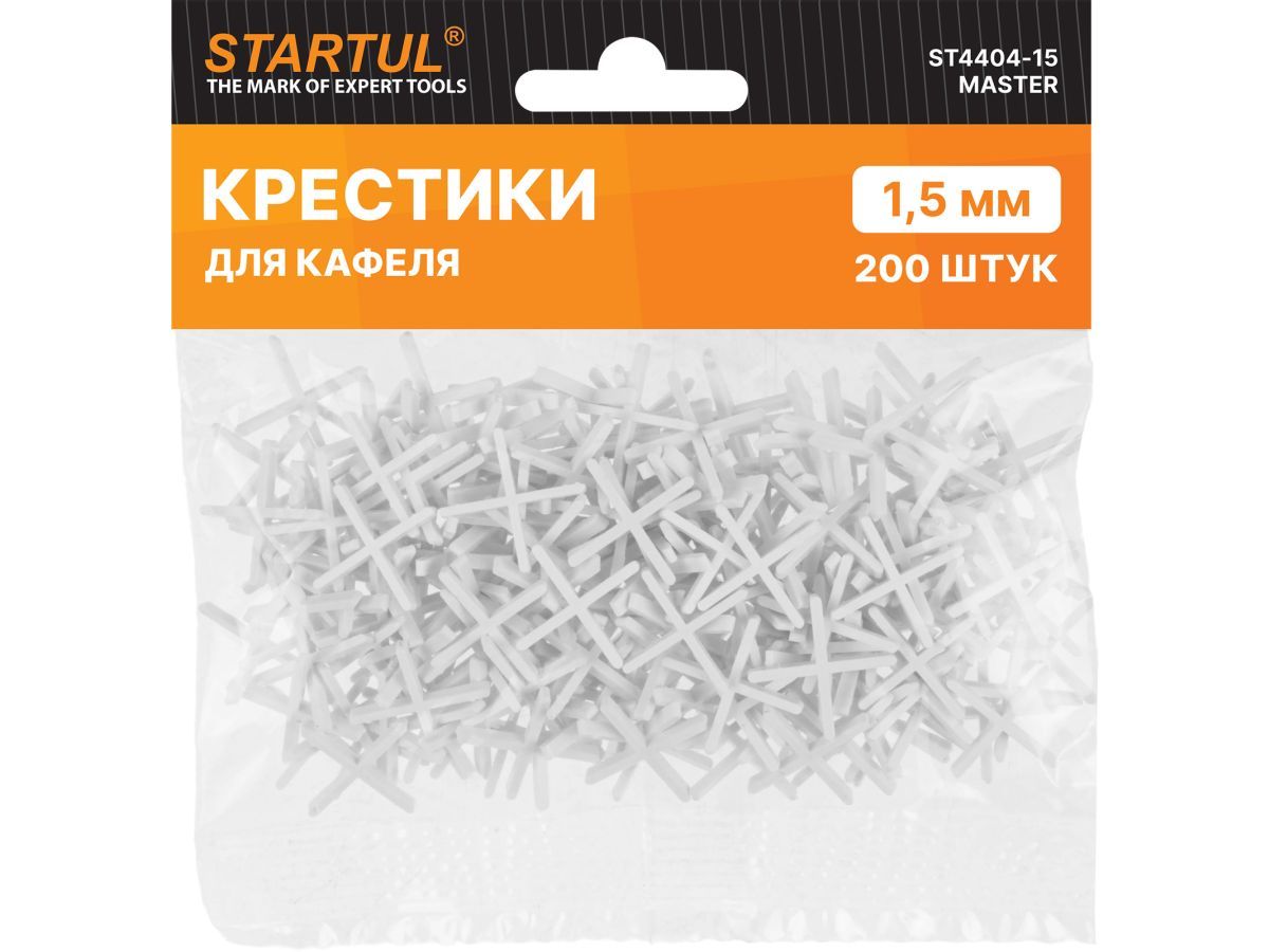 Крестики д/кафеля 1,5мм 200шт MASTER (ST4404-15) (СВП) STARTUL ST4404-15