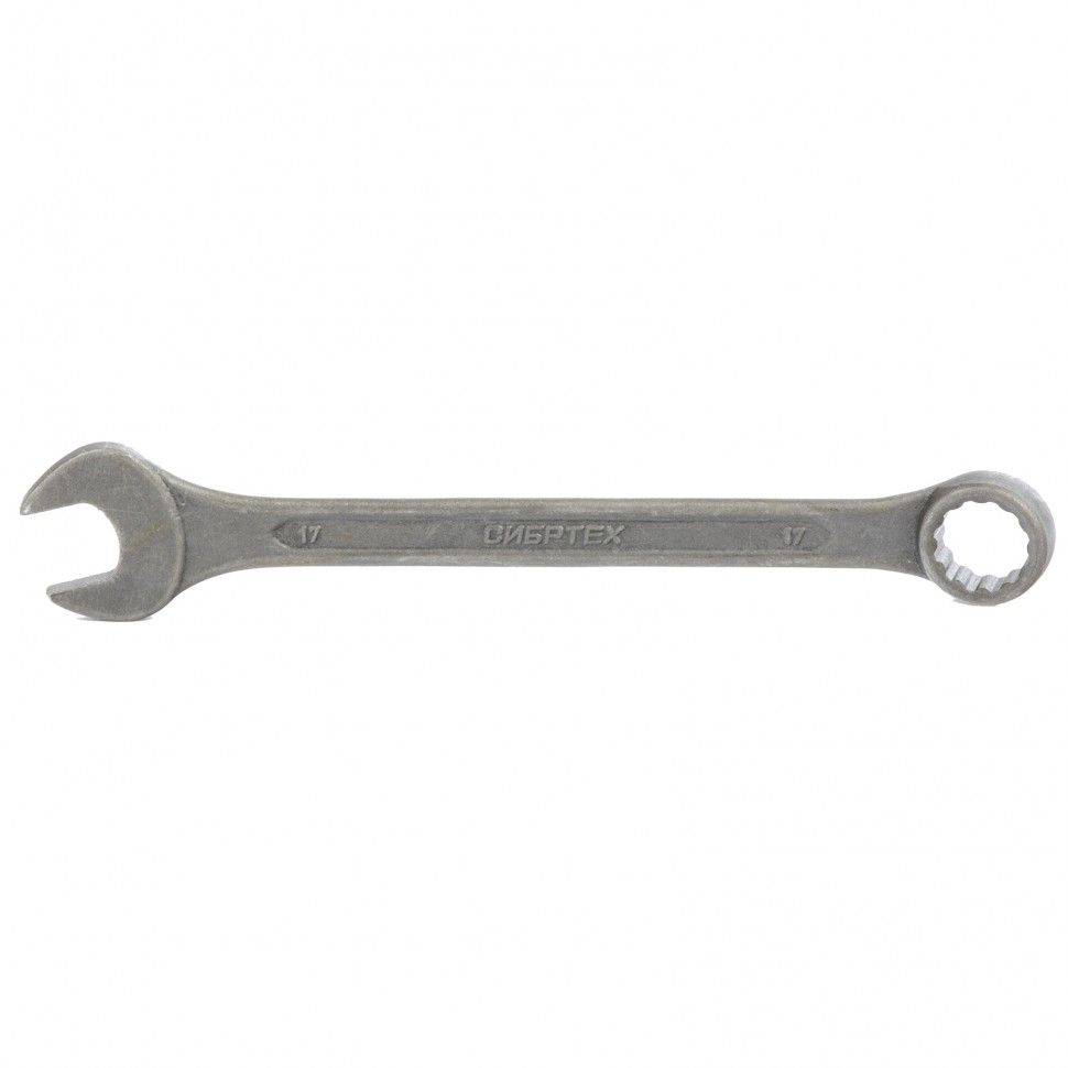 Ключ комбинированый, 17 mm, CrV, фосфатированный, ГОСТ 16983  Сибртех 14911