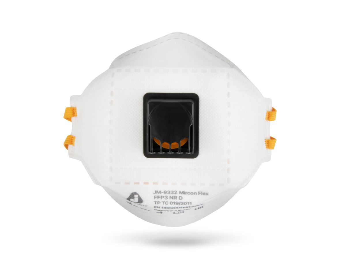 Респиратор JETA SAFETY  складн. с клап. FFP3 (до 50 ПДК) (индивид. уп.) (трехпанельный) JETA SAFETY JM-9332