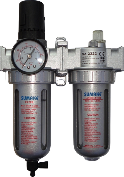 Фильтр воздушный с регулятором и маслораспылителем 1/4"  ...SUMAKE SA-2322