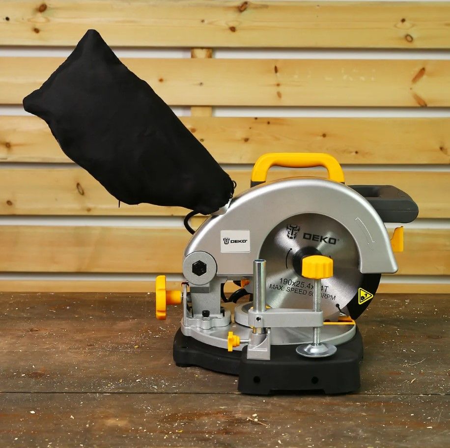 Пила торцовочная, 1200Вт, 190х25.4мм, DEKO DKMS1200-190