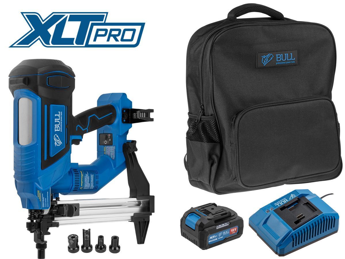 Аккум. гвоздезабивной монтажный пистолет CCN 1840 в кор. XLTpro, SET, БЕСЩЕТ., 18В, 40мм, бетон BULL 2335263