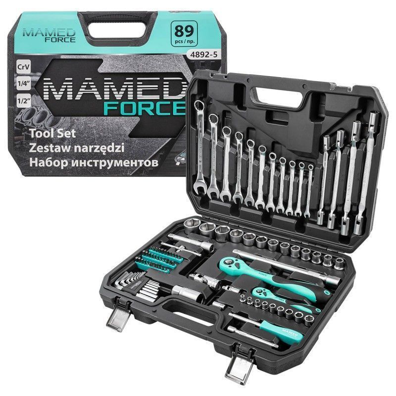 Набор инструментов 89пр. 1/", 1/2" MAMEDFORCE MF-4892--5