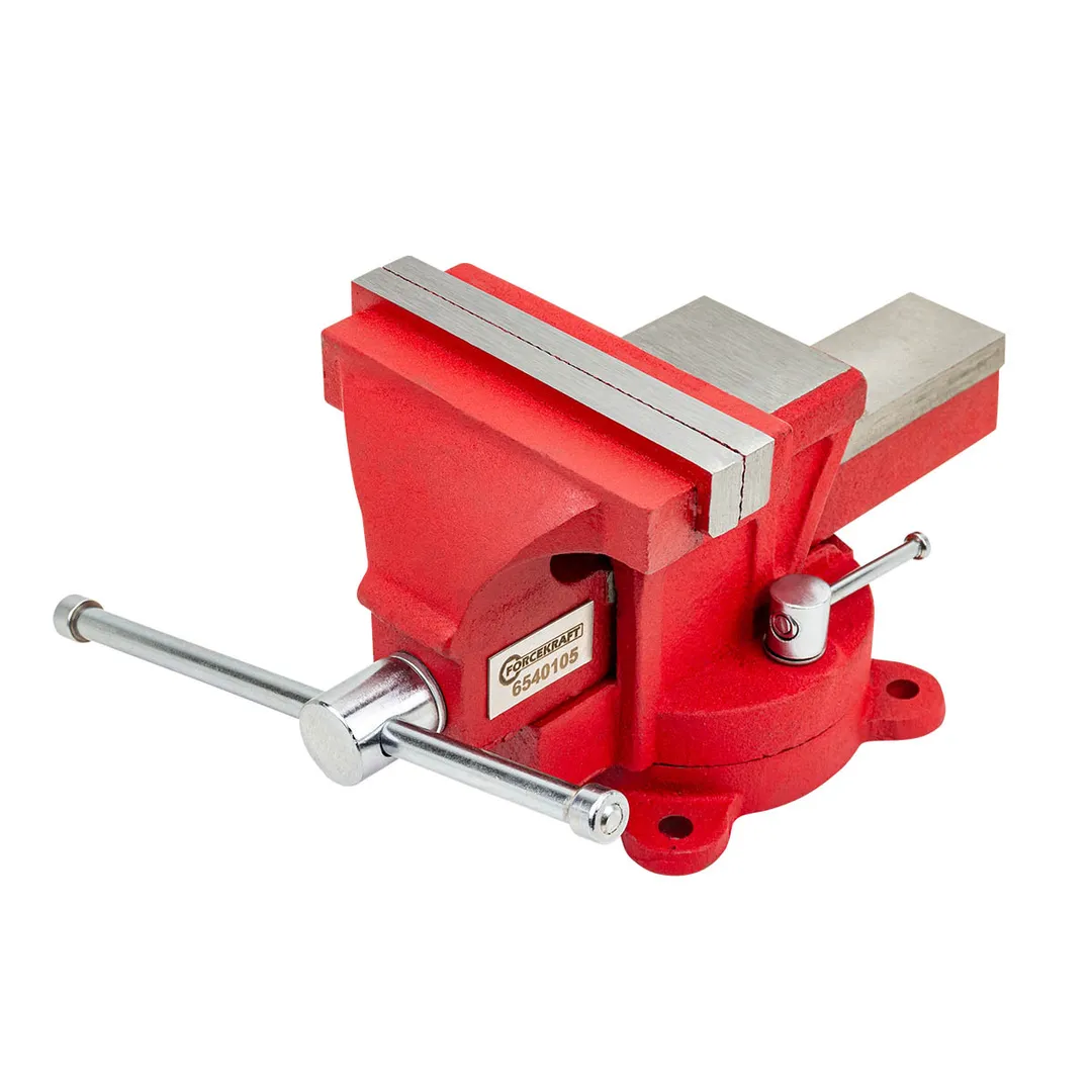 Тиски стальные поворотные с наковальней  5"-125 мм.  FORCEKRAFT FK-6540105