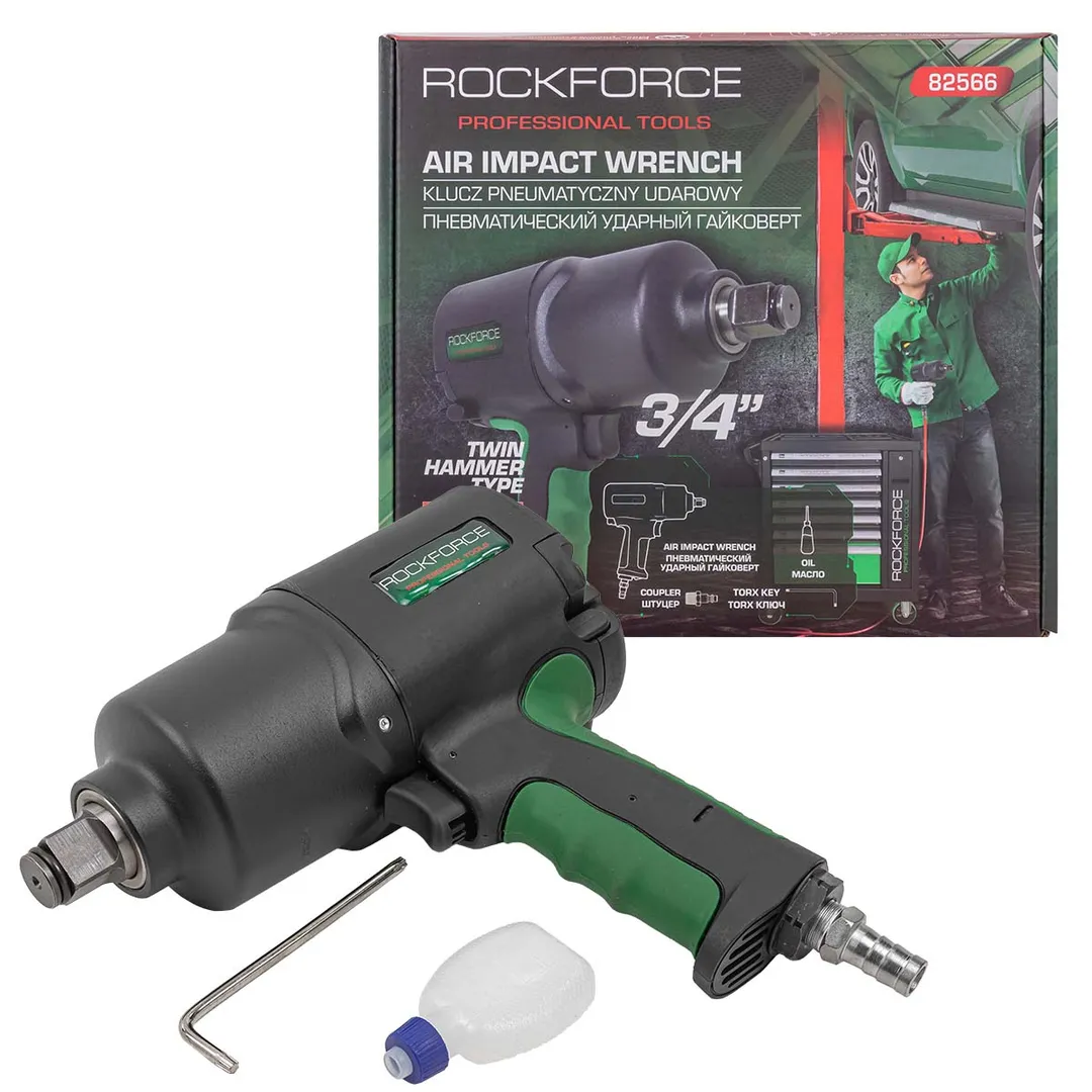 Пневмогайковерт Twin Hammer 3/4" 1800Hм Rock FORCE RF-82566