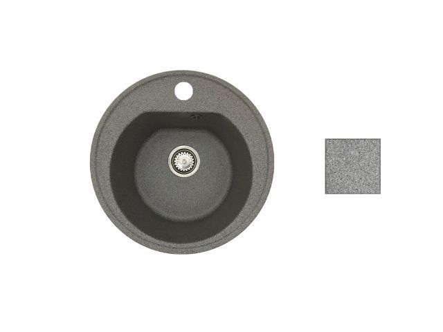 Мойка кухонная из искусственного камня RICHI серый 510х510 mm AV Engineering AV510510RGRA