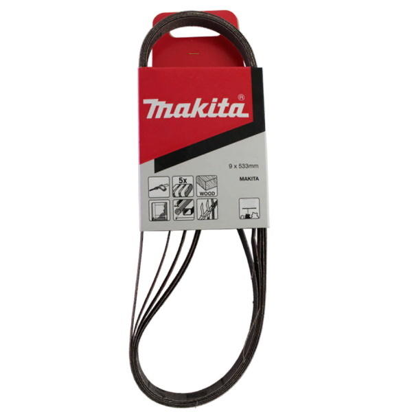 Лента шлифовальная 9х533 мм, P150 (5 шт.)  MAKITA P-43309
