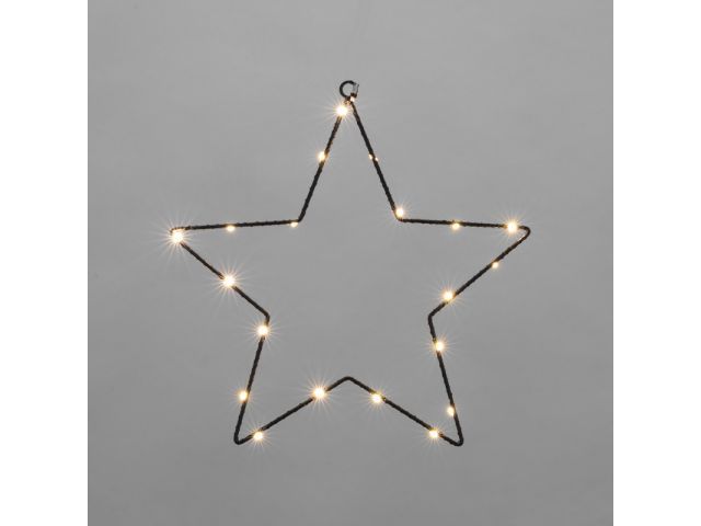 Звезда подвесная на металлическом каркасе 30 см, 20 LED, теплый белый (питание 2хАА (не в комплекте)) NEON-NIGHT 501-057