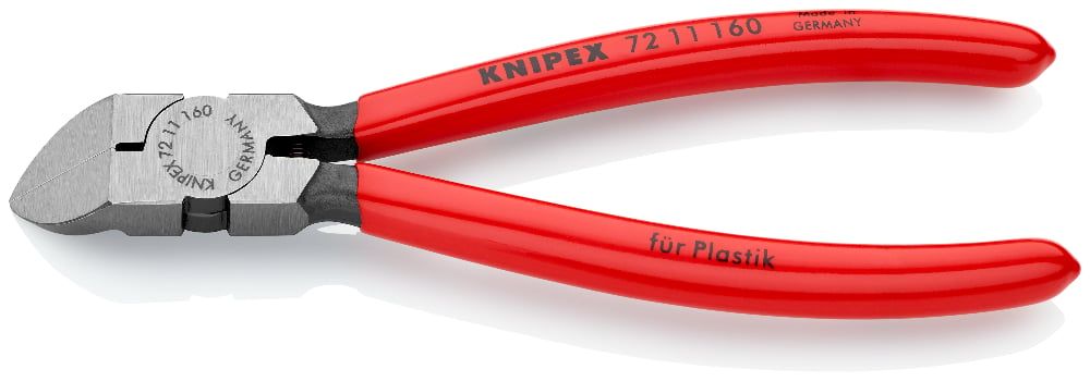 Кусачки боковые для пластмассы 160 мм   KNIPEX 7211160