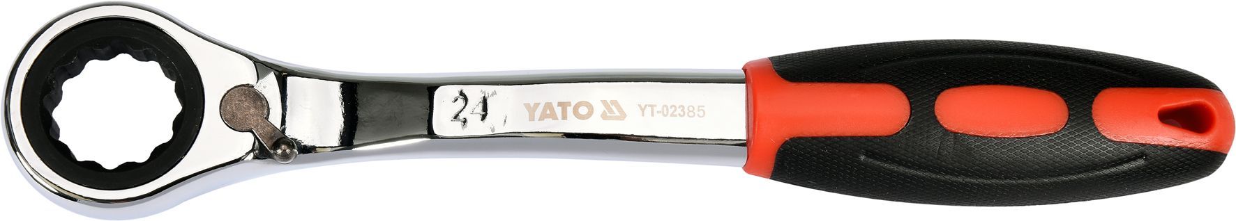 Ключ накидной с трещоткой 24mm CrV  YATO YT-02385