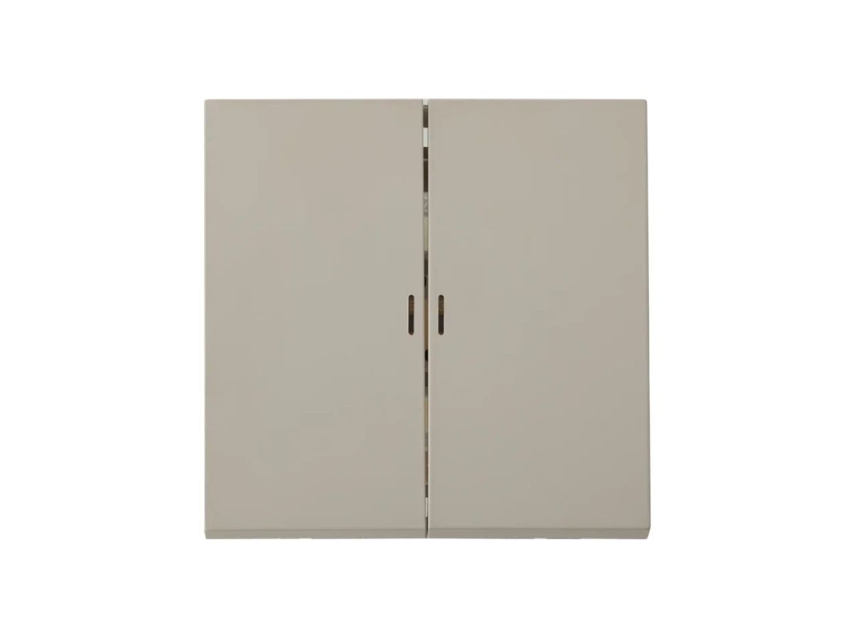 Выключатель 2 клав. (cкрытый, узел, 10А) со световой индикацией песочный, Carre BYLECTRICA С5 10-3608 песочн