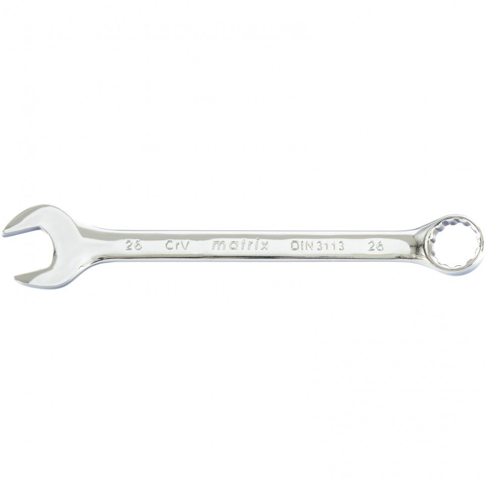 Ключ комбинированный, 26 mm, CrV, полированный хром  Matrix 15171