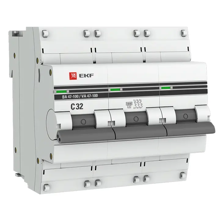 Авт. выкл. 3P 32А (C) 10kA ВА 47-100 PROxima EKF mcb47100-3-32C-pro
