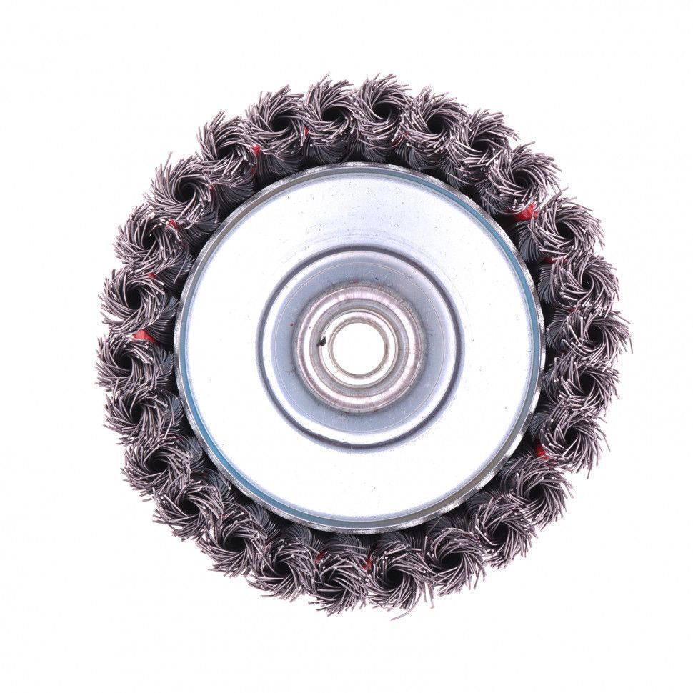 Щетка для УШМ, 125 мм, М14, Чашка, крученая проволока 0.5 мм Matrix 74627