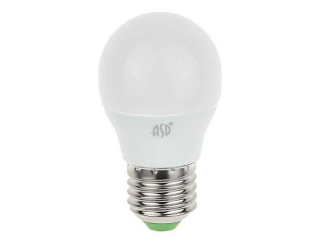 Лампа светодиодная G45 ШАР 5 Вт 160-260В E27 4000К  (40 Вт аналог лампы накал., 450Лм, нейтральный б...ASD 4.69E+12