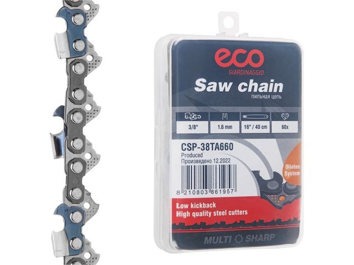Цепь 40 см 16" 3/8" 1.6 mm 60 зв. 38TA (в пласт. боксе)  ECO CSP-38TA660