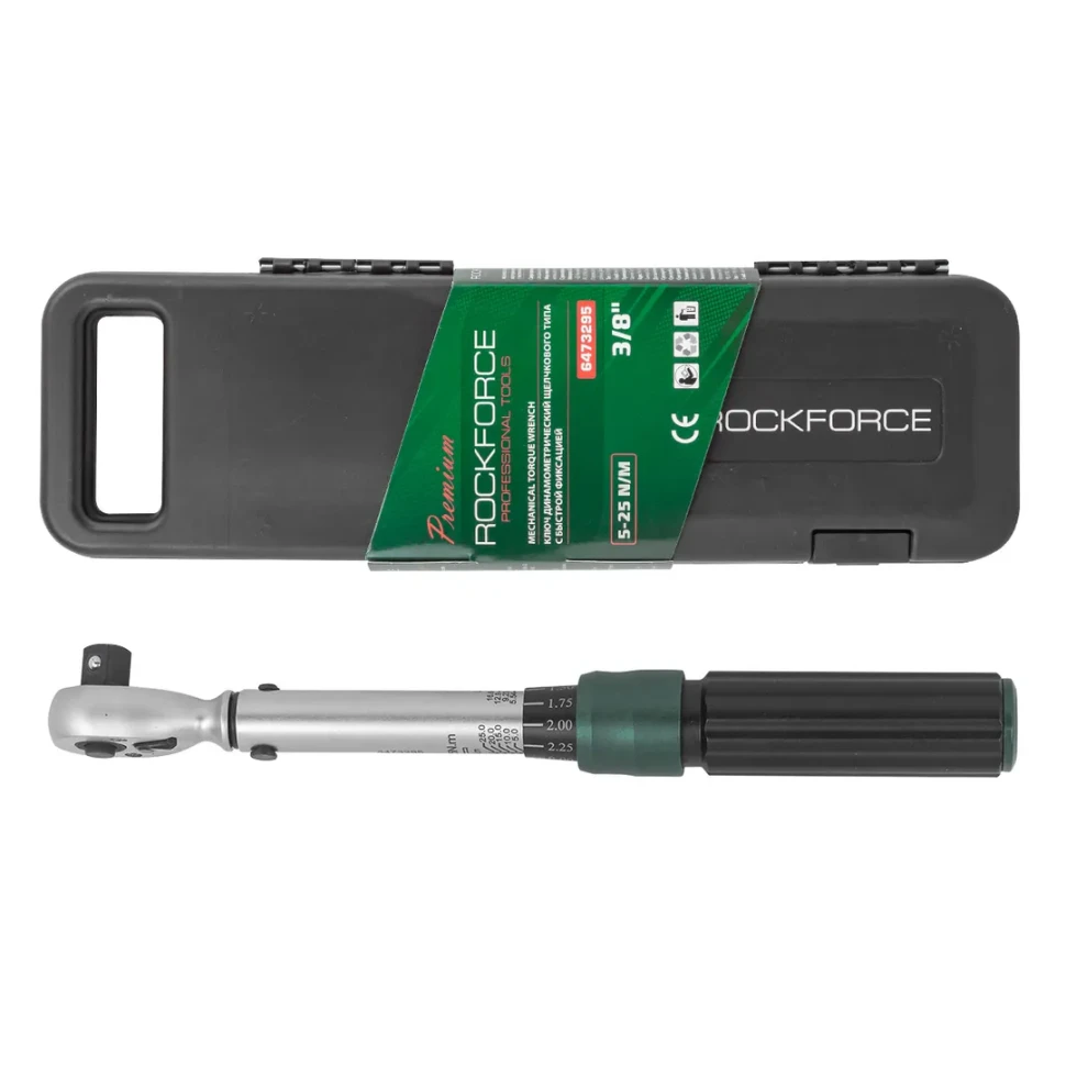 Ключ динамометрический щелчкового типа с быстрой фиксацией "Premium" 5-25Нм, 3/8",  ...Rock FORCE RF-6473295