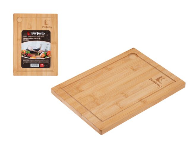 Доска разделочная из бамбука, прямоугольная, 28х20 см, BAMBOO PERFECTO LINEA 38-282000