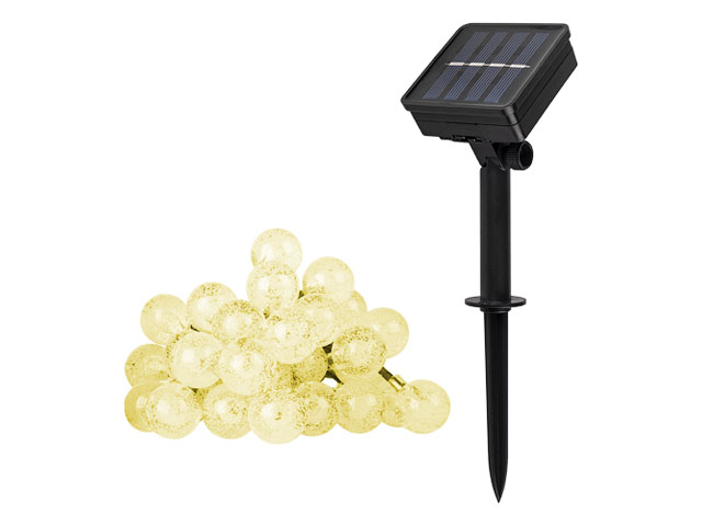 Светильник садовый на солнечной батарее SLR-G05-30Y  (гирлянда, шарики, желт.)  ...ФАZА 5033368
