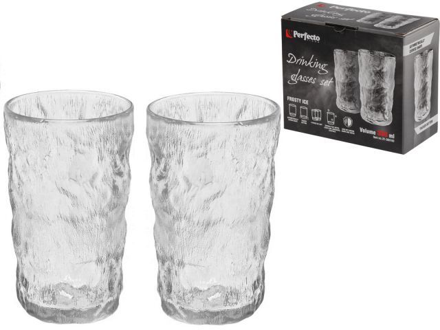 Набор стаканов, 2 шт., 330 мл, серия Frosty Ice PERFECTO LINEA 31-300100