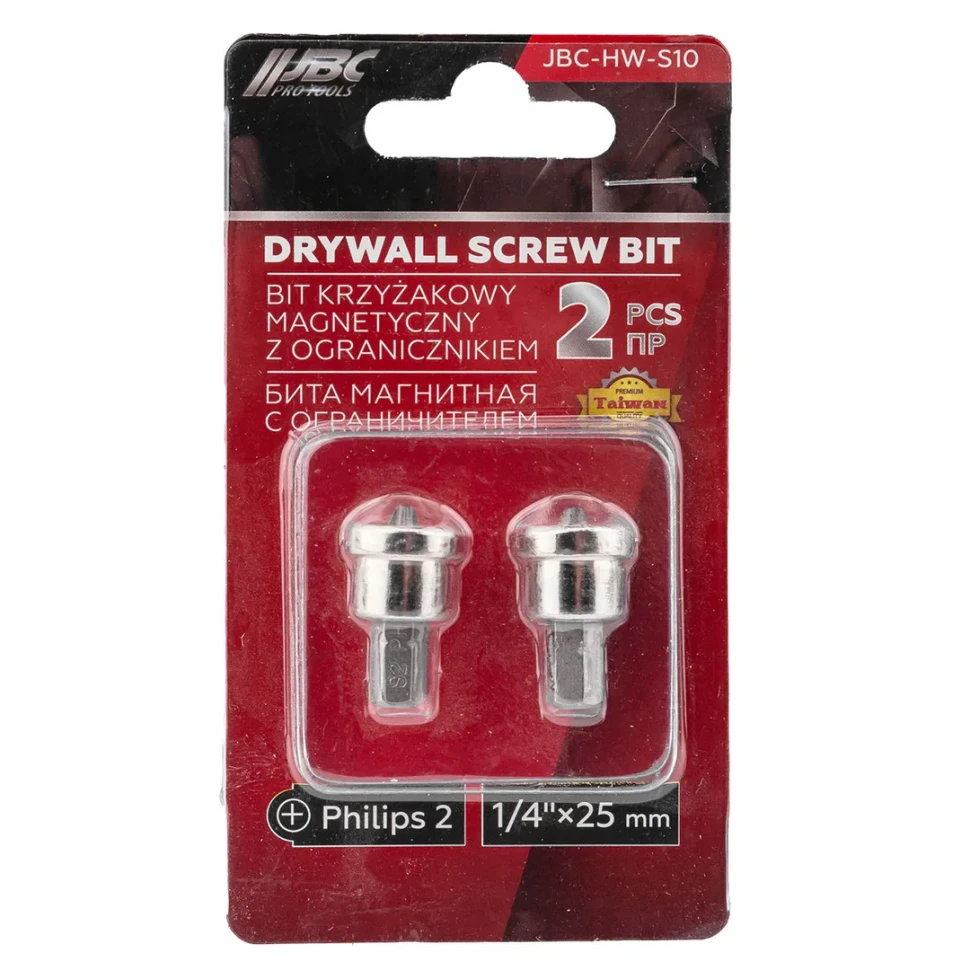 Бита с ограничителем PH2 1/4"х25мм  (2шт./комп.)  JBC JBC-HW-S10