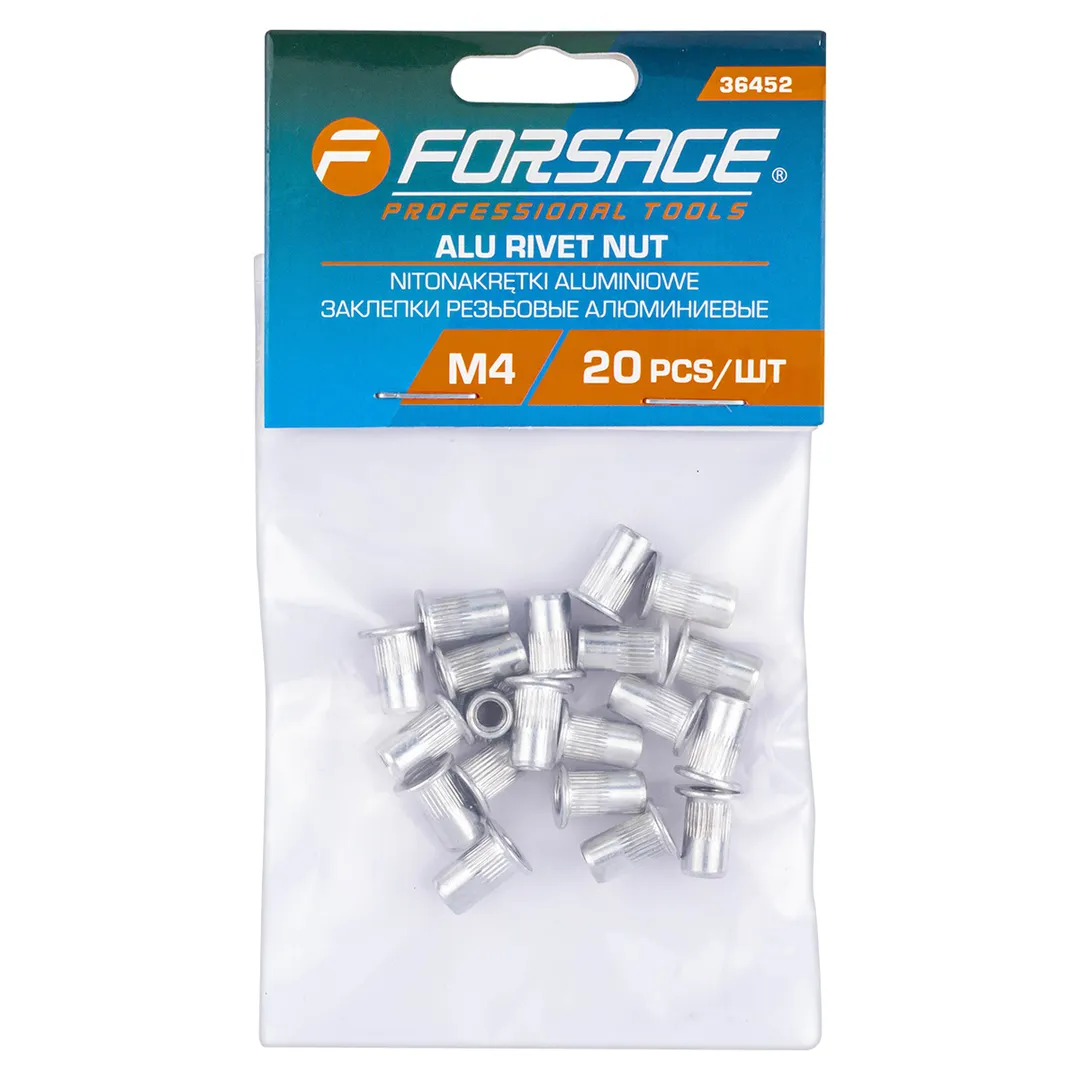 Заклепки резьбовые алюминиевые 20шт.  Forsage F-36452