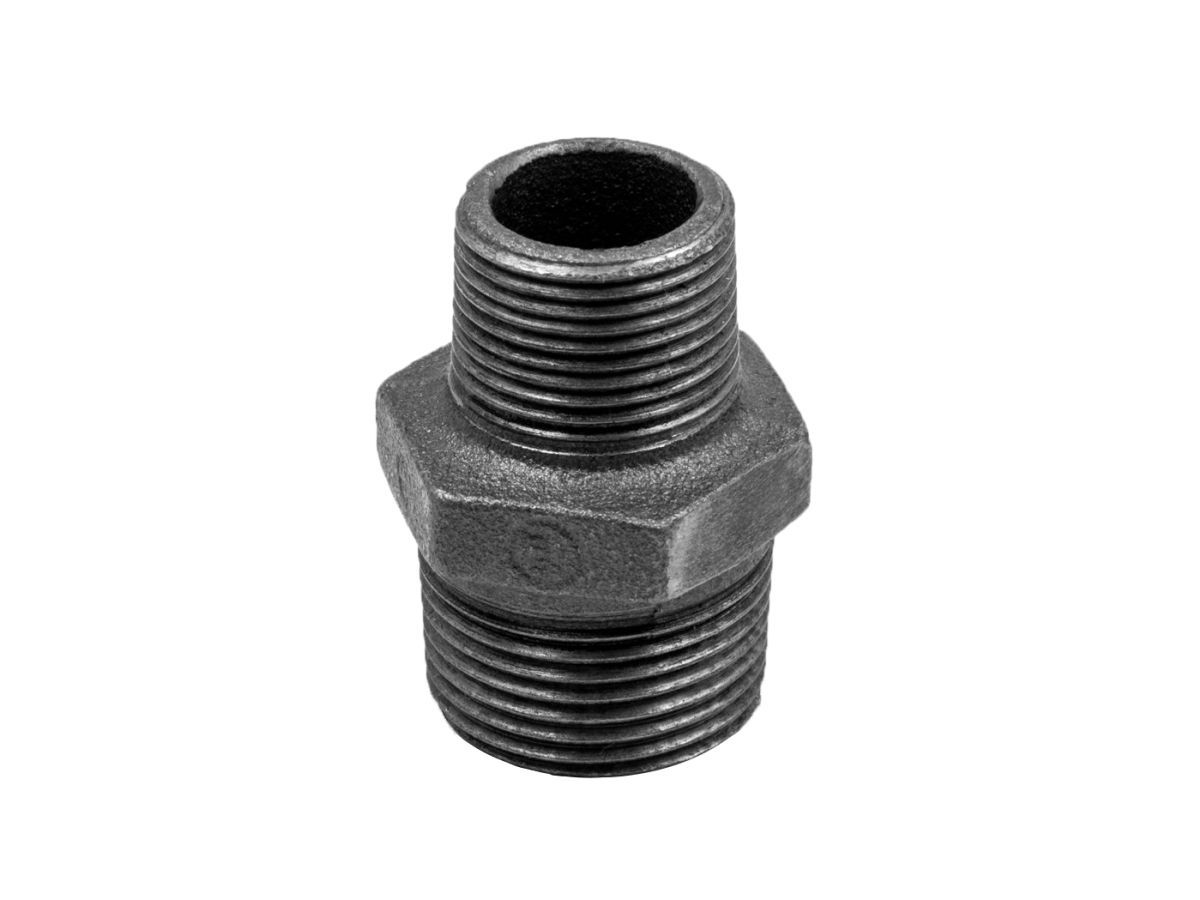 Ниппель ред. 1" х 1/2" нар.-нар. черн. AV Engineering AVEC501000112