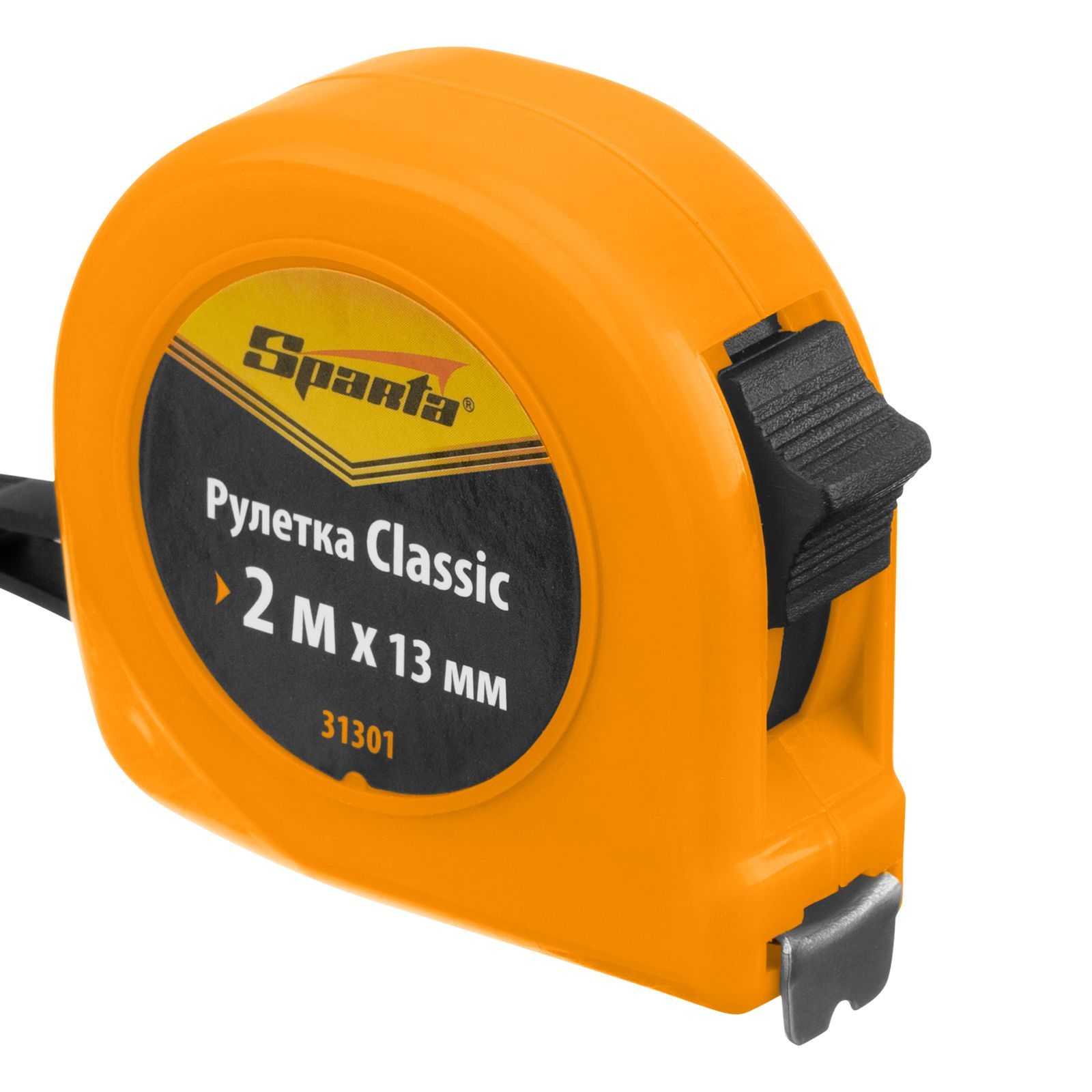 Рулетка Classic, 2 м х 13 мм, пластиковый корпус Sparta 31301