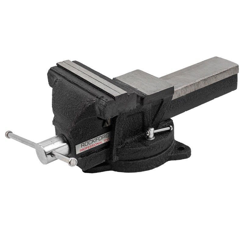 Тиски стальные поворотные с наковальней 8" (200мм) RockFORCE RF-6540108