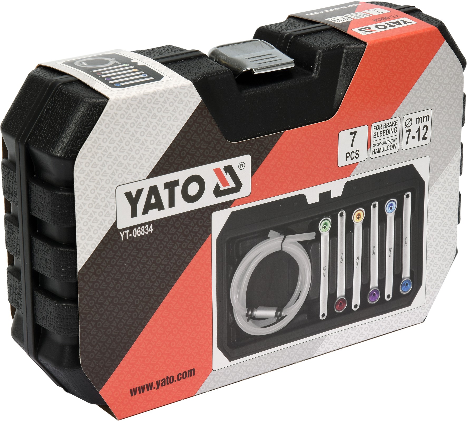 Ключи для прокачки тормозов 7-12mm (набор 7пр.) YATO YT-06834
