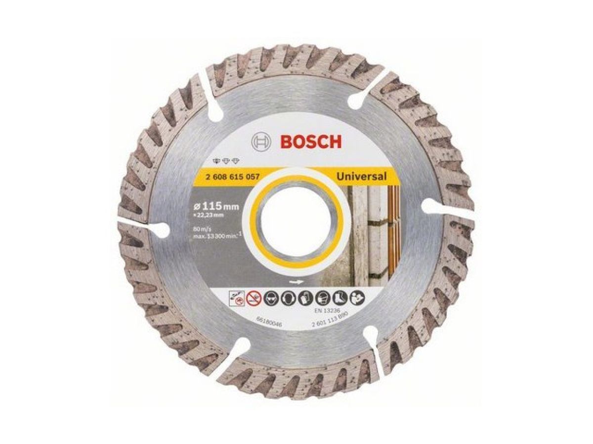 Алмазный круг 115х22.2 mm универсальный сегментированный Turbo STANDARD FOR UNIVERSAL BOSCH 2608615057