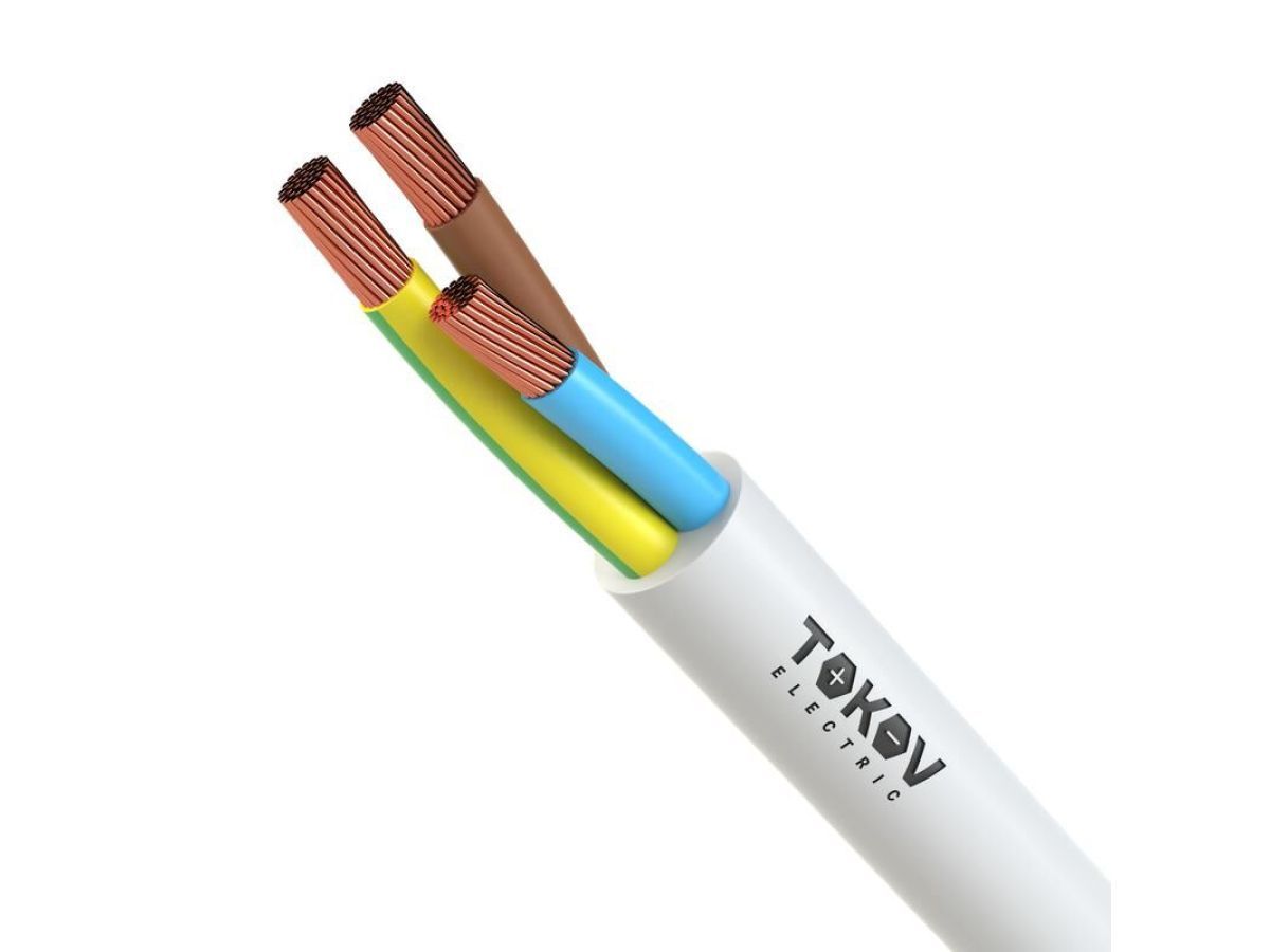 Провод ПВС 3х1,5 (2х1.5+1х1.5) (бухта 100м) Б TOKOV ELECTRIC 2037903