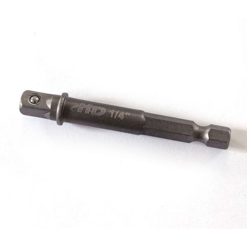 Переходник для шуруповерта с 1/4" HEX на квадрат 1/4", длина 65 мм H-D HD-04625