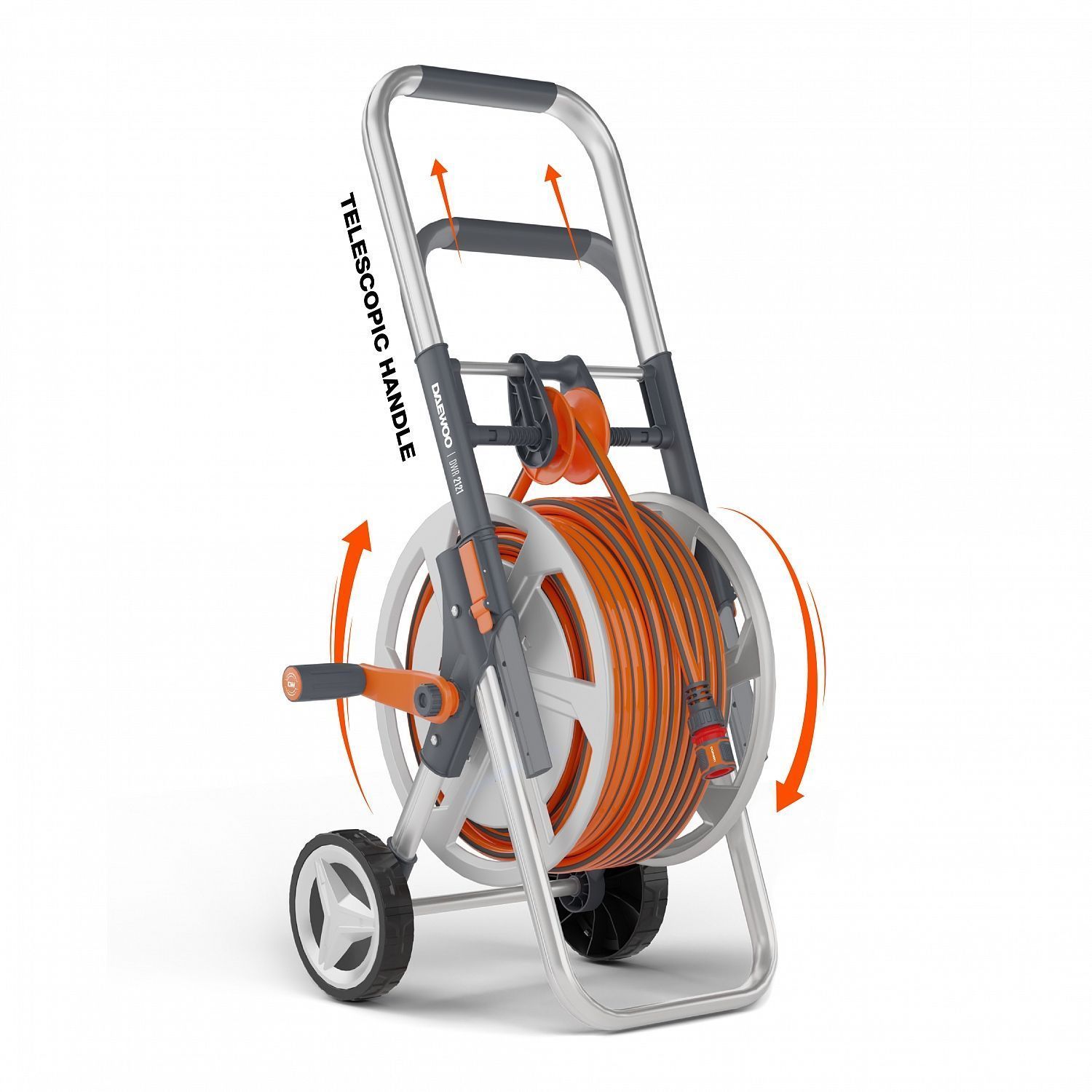 Тележка металлическая со шлангом 20м и набором для полива ...Daewoo Power DWR 2121